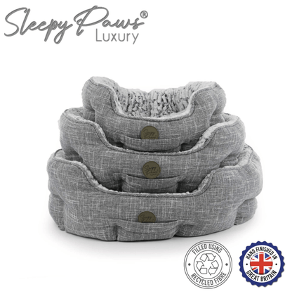 Ancol Sleepy Paws Grey Oval Bed - Kibble UK - My Online Pet Store