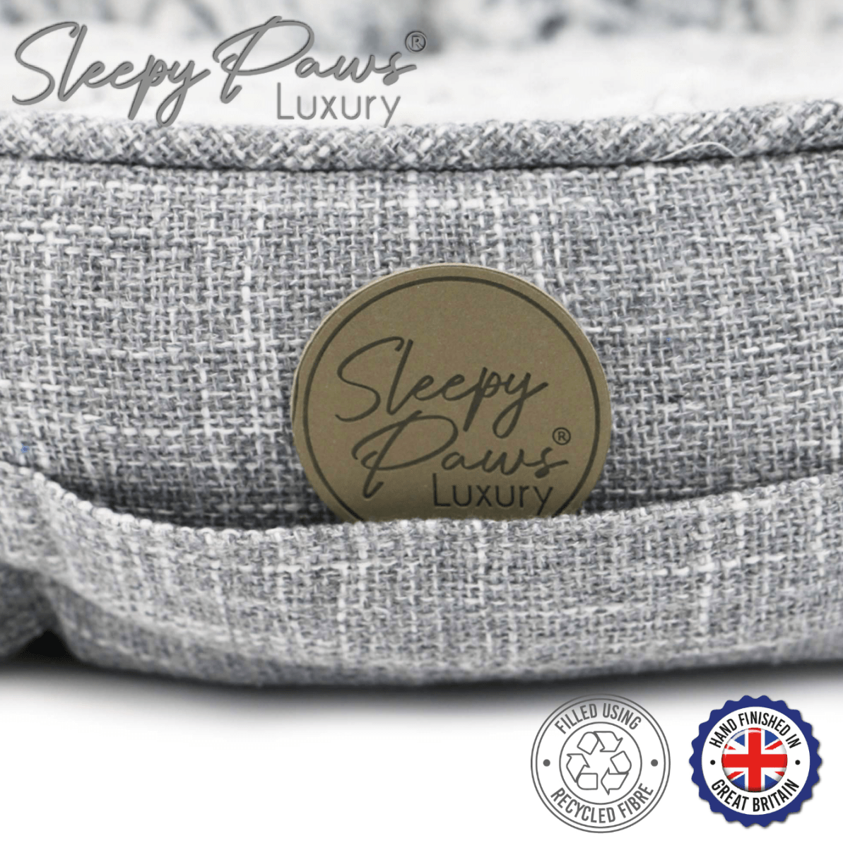 Ancol Sleepy Paws Grey Oval Bed - Kibble UK - My Online Pet Store