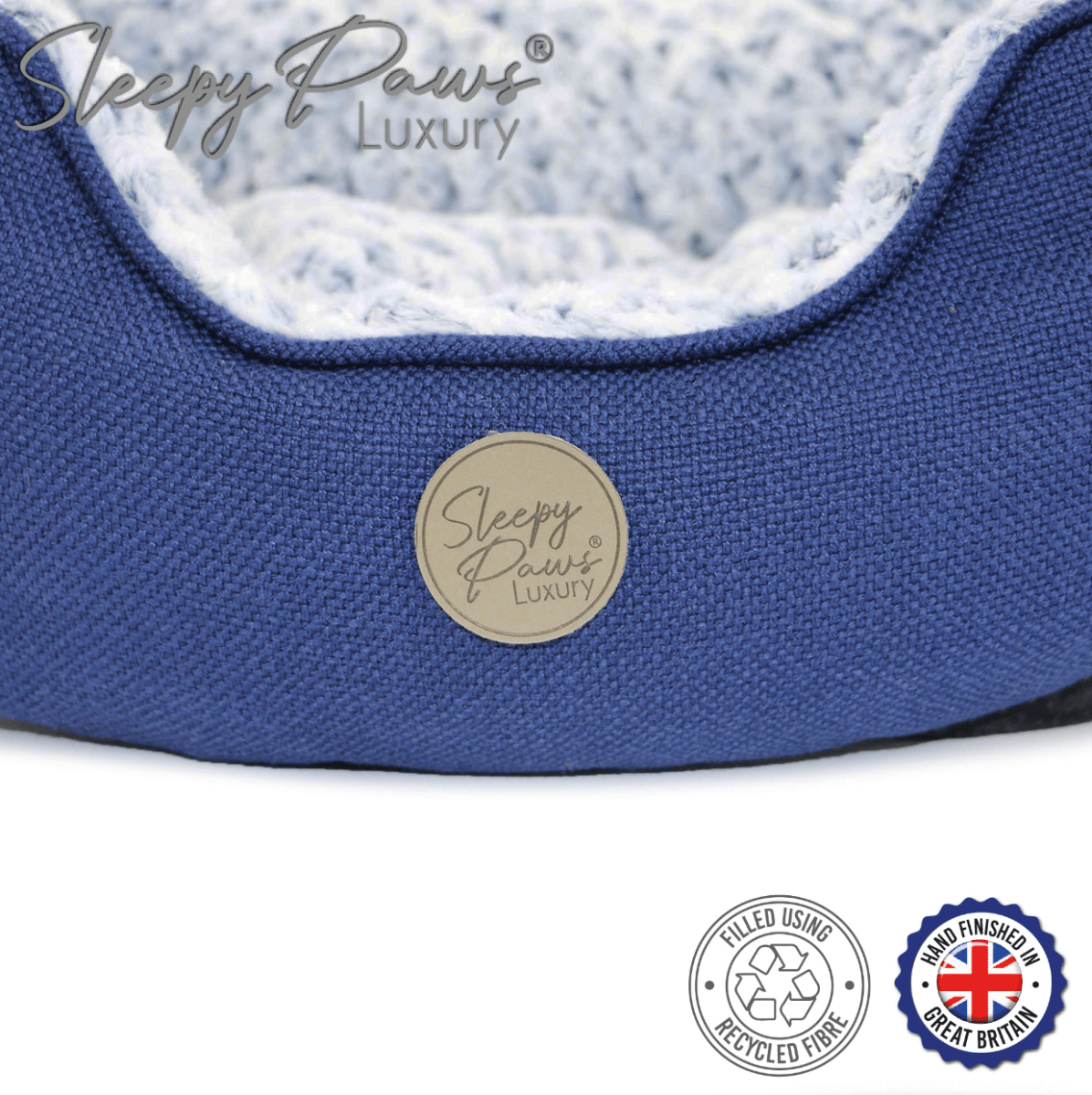 Ancol Sleepy Paws Navy Square Bed - Kibble UK - My Online Pet Store