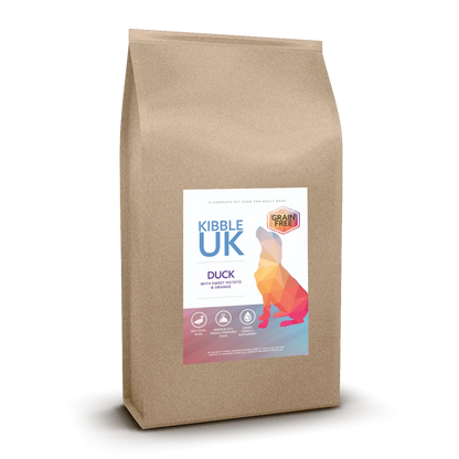 Grain Free Adult Dog Food - Duck with Sweet Potato & Orange - Kibble UK - My Online Pet Store