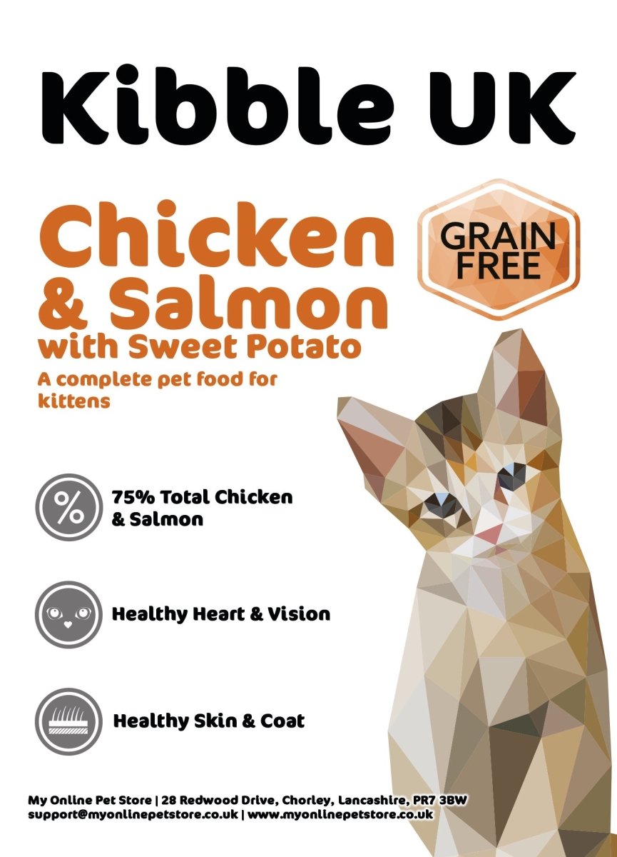 Grain Free Kitten Food - Chicken & Salmon with Sweet Potato - Kibble UK - My Online Pet Store