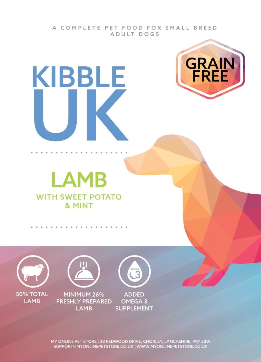 Grain Free Small Breed Dog Food - Lamb with Sweet Potato & Mint - Kibble UK - My Online Pet Store