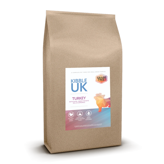 Grain Free Small Breed Puppy Food - Turkey with Duck, Sweet Potato, Dill & Camomile - Kibble UK - My Online Pet Store