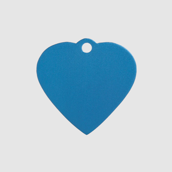 Pet I.D Tag - Aluminium Heart (Various Colours) - Kibble UK - My Online Pet Store