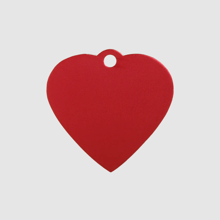 Pet I.D Tag - Aluminium Heart (Various Colours) - Kibble UK - My Online Pet Store