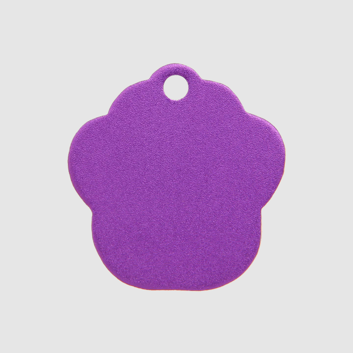 Pet I.D Tag - Aluminium Paw (Various Colours) - Kibble UK - My Online Pet Store