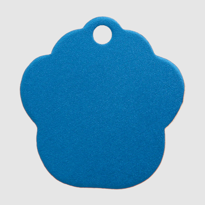 Pet I.D Tag - Aluminium Paw (Various Colours) - Kibble UK - My Online Pet Store