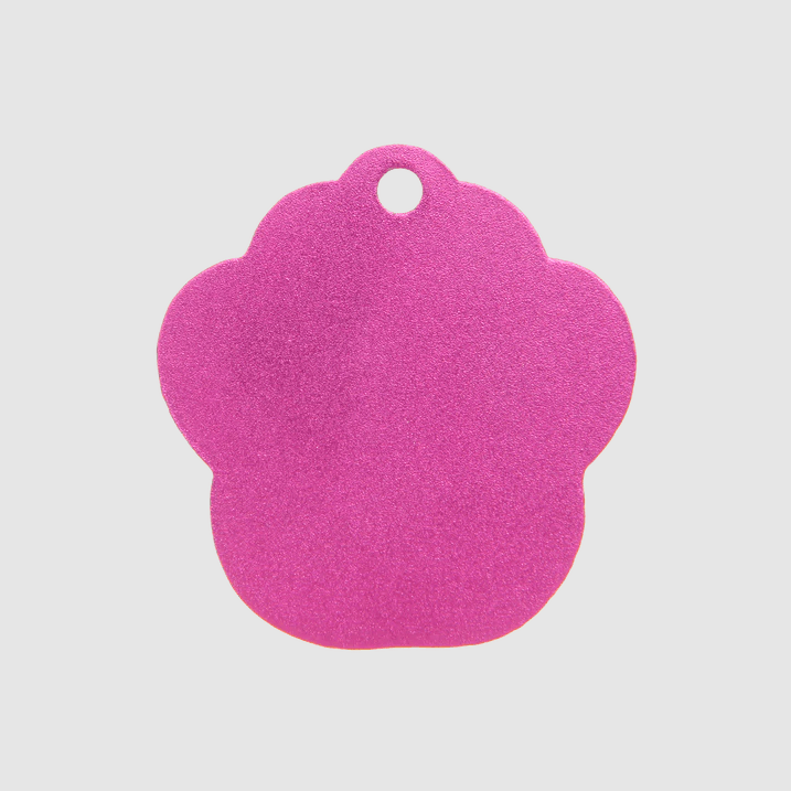 Pet I.D Tag - Aluminium Paw (Various Colours) - Kibble UK - My Online Pet Store