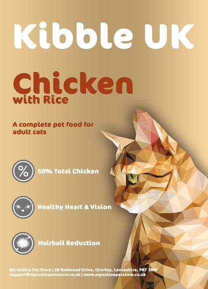 Super Premium Adult Cat Food - Chicken with Rice - Kibble UK - My Online Pet Store