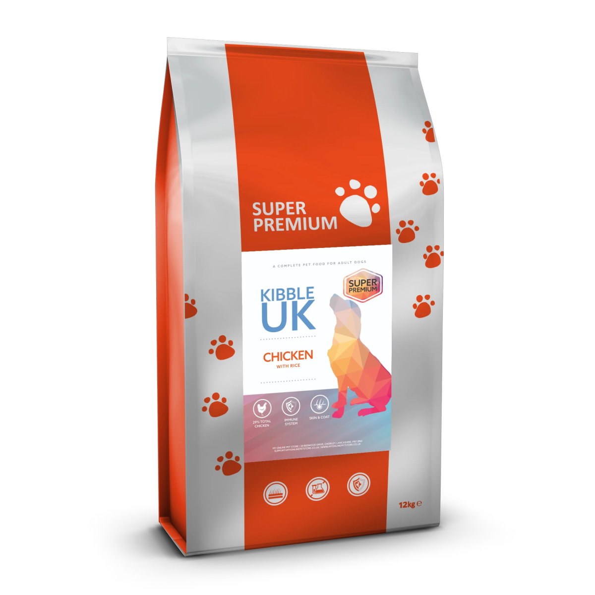 Super Premium Adult Dog Food - Chicken with Rice - Kibble UK - My Online Pet Store