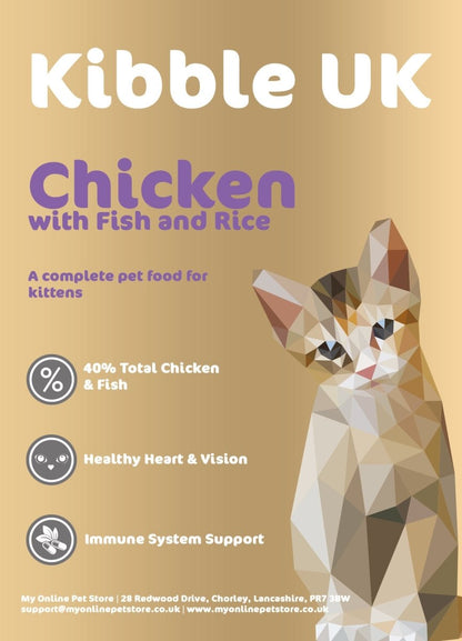 Super Premium Kitten Food - Chicken with Fish and Rice - Kibble UK - My Online Pet Store