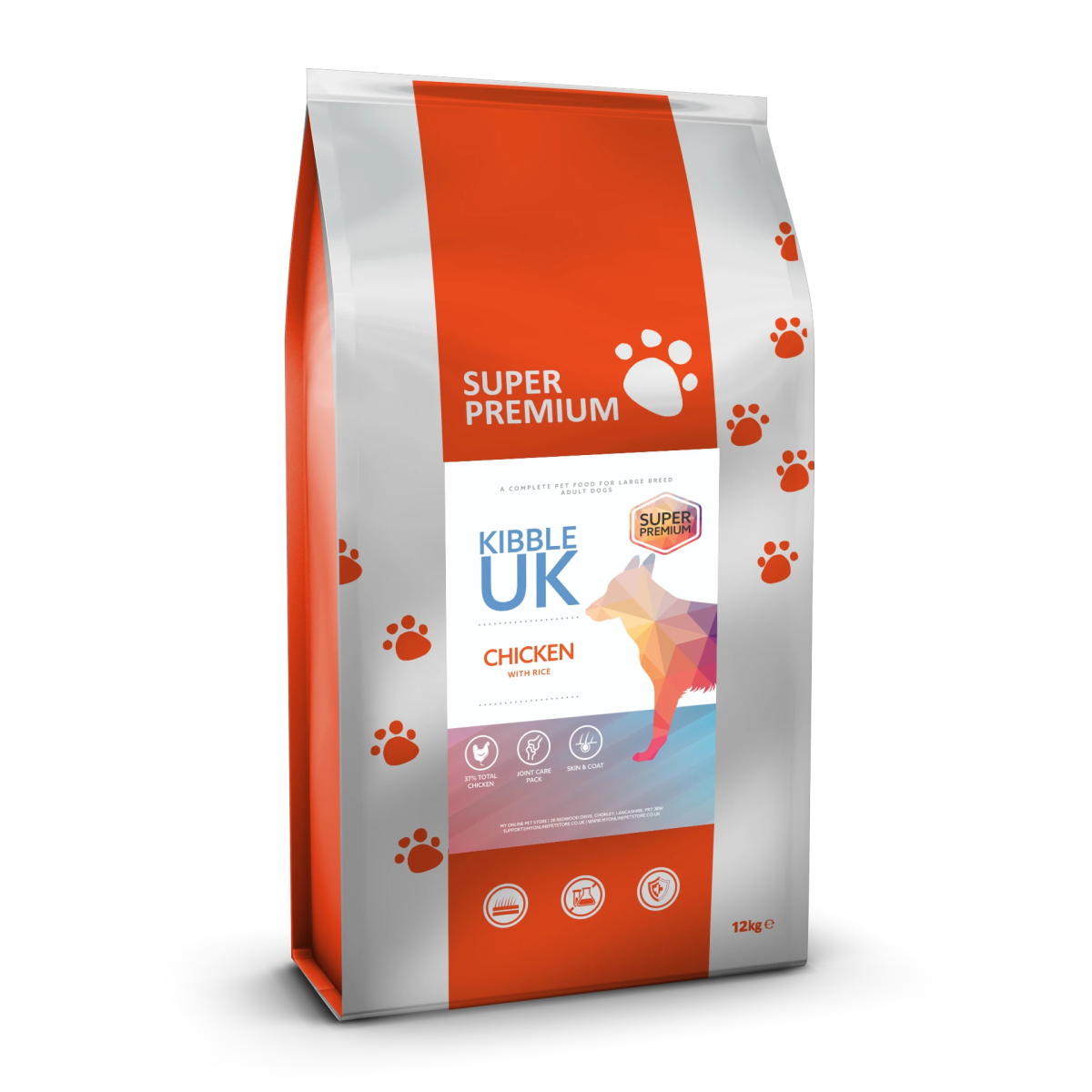 Super Premium Large Breed Dog Food - Chicken with Rice - Kibble UK - My Online Pet Store