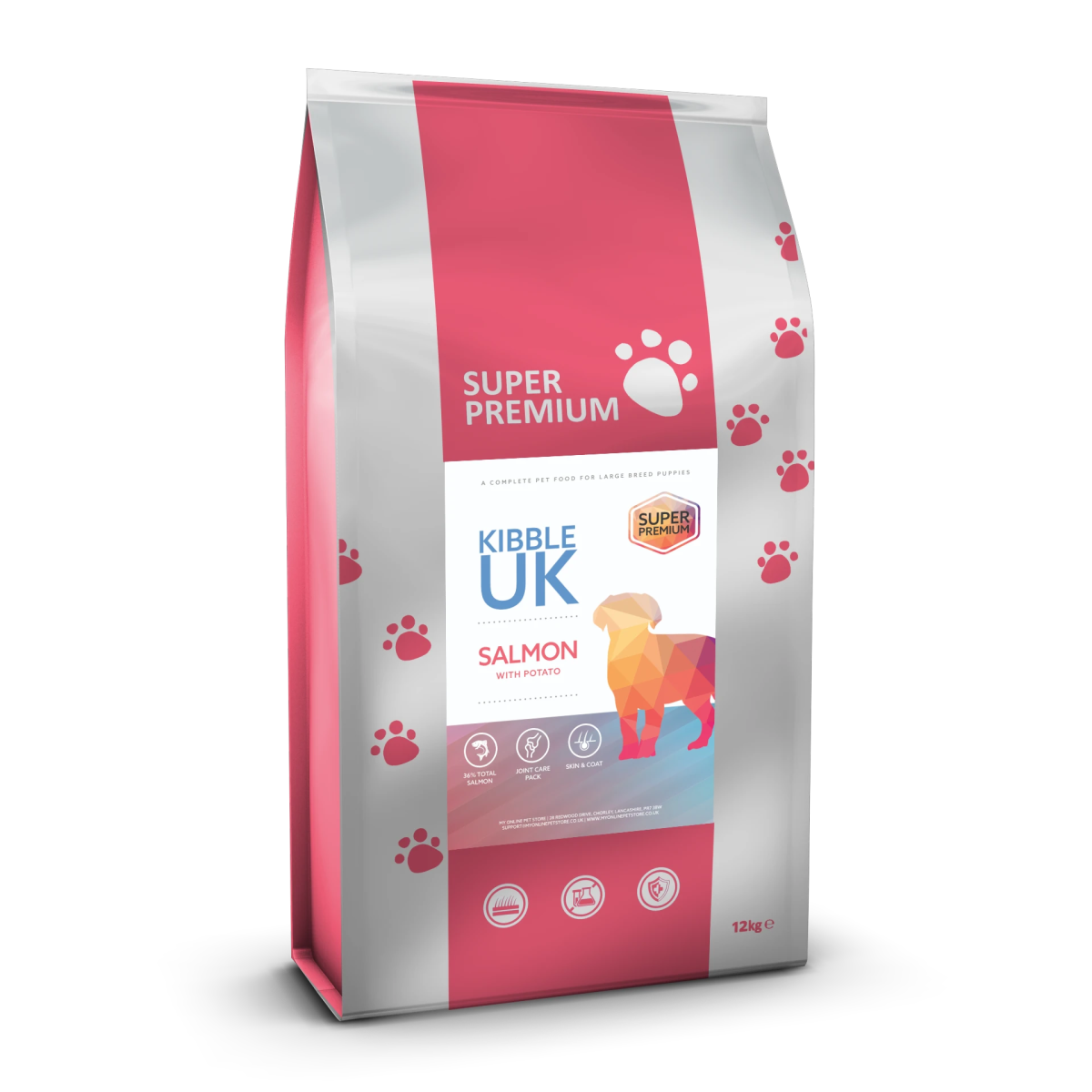 Super Premium Large Breed Puppy Food - Salmon with Potato - Kibble UK - My Online Pet Store