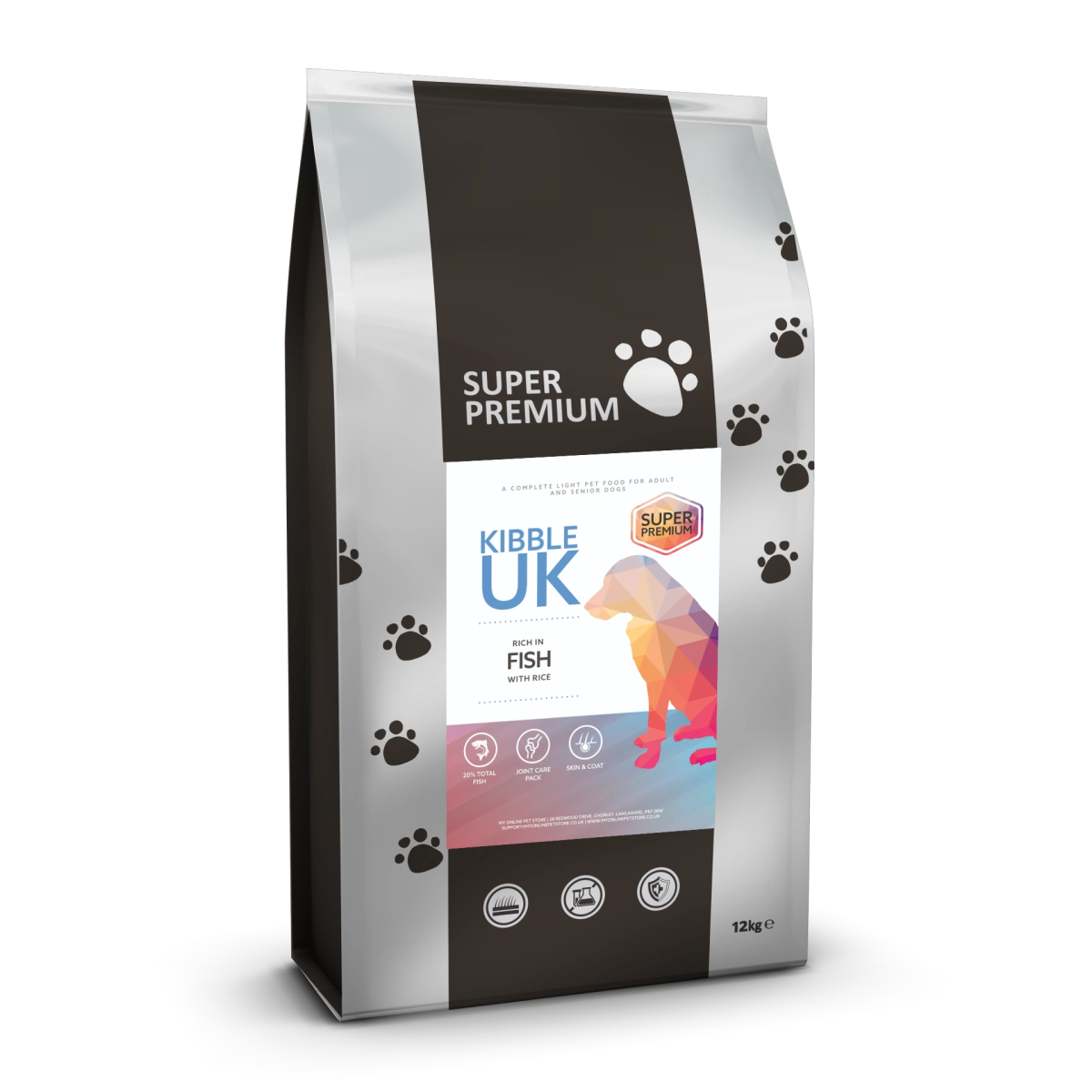 Super Premium Light (Weight Control) Dog Food - Rich in Fish with Rice - Kibble UK - My Online Pet Store