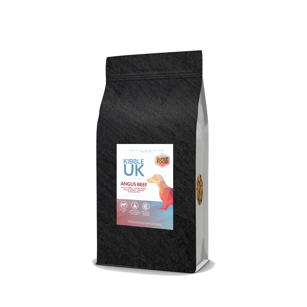 Superfood 65 ® Small Breed Dog Food - Angus Beef with Carrot, Green Beans, Cauliflower, Tomato & Courgette - Kibble UK
