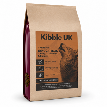 Wilderness 80 Grain Free Dog Food (All Lifestages) - Chicken, Turkey, White Fish & Salmon