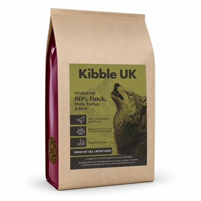 Wilderness 80 Grain Free Dog Food (All Lifestages) - Duck, Pork, Turkey & Angus Beef