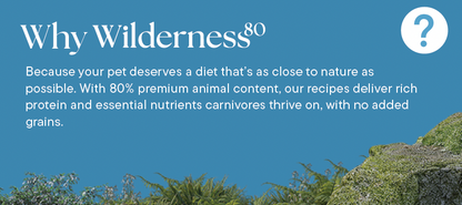 Wilderness 80 Grain Free Dog Food (All Lifestages) - Salmon, Herring, Haddock & Trout