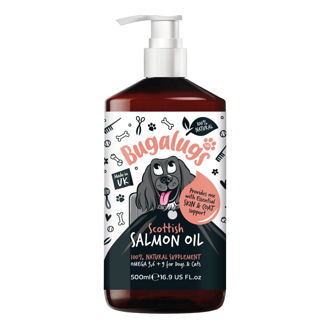 Bugalugs Salmon Oil (500ml) - Kibble UK - My Online Pet Store