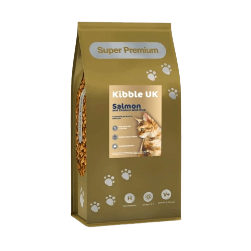 Super Premium Adult Cat Food - Salmon & Chicken with Rice - Kibble UK - My Online Pet Store