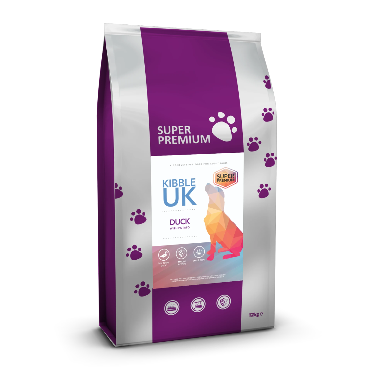 Super Premium Adult Dog Food - Duck with Potato - Kibble UK - My Online Pet Store