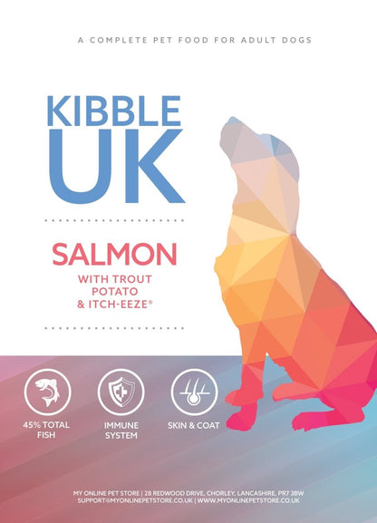 Super Premium Adult Dog Food - Salmon with Trout, Potato & Itch-Eeze - Kibble UK - My Online Pet Store